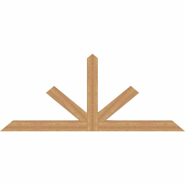 Ekena Millwork Saratoga Timber Gable Bracket, Western Red Cedar, 96"W x 40"H x 3 1/2"D x 5 1/2"F, 10/12 Pitch GBW096X40X0406SAR00SWR - main